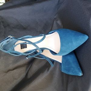 White House Black Market, Pointed Toe, Kai River, Teal, Size 8, Suede, Pump